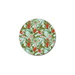 Tropical flowers Golf Ball Marker Front