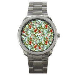 Tropical Flowers Sport Metal Watch by goljakoff