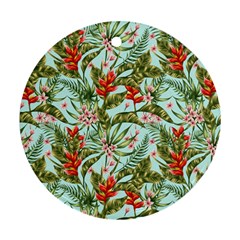 Tropical Flowers Round Ornament (two Sides) by goljakoff