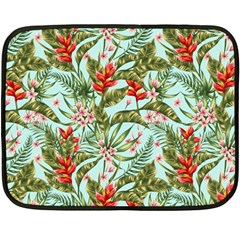 Tropical Flowers Double Sided Fleece Blanket (mini)  by goljakoff