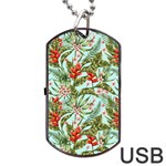 Tropical flowers Dog Tag USB Flash (One Side) Front