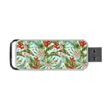 Tropical flowers Portable USB Flash (One Side) Front