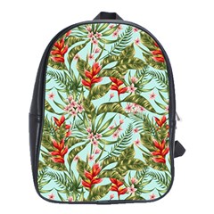 Tropical Flowers School Bag (xl) by goljakoff