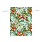 Tropical flowers Lightweight Drawstring Pouch (L) Back