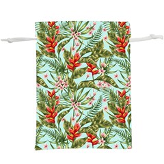 Tropical Flowers  Lightweight Drawstring Pouch (xl) by goljakoff