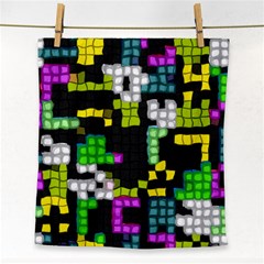 Drawn Squares                                                     Face Towel by LalyLauraFLM