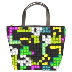 Drawn Squares                                                     Bucket Bag by LalyLauraFLM