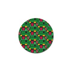 Rectangles On A Green Background                                                        Golf Ball Marker by LalyLauraFLM