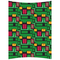 Rectangles On A Green Background                                                      Back Support Cushion by LalyLauraFLM