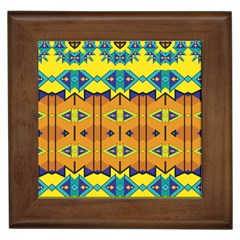 Tribal Pattern                                                          Framed Tile by LalyLauraFLM