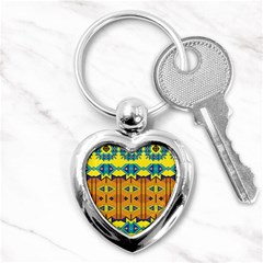 Tribal Pattern                                                          Key Chain (heart) by LalyLauraFLM