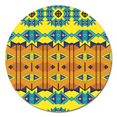 Tribal Pattern                                                          Magnet 5  (round) by LalyLauraFLM