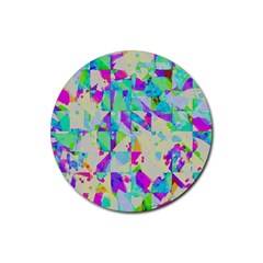 Watercolors Spots                                                          Rubber Coaster (round) by LalyLauraFLM