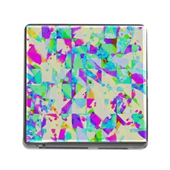 Watercolors Spots                                                          Memory Card Reader (square) by LalyLauraFLM