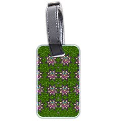 Star Over The Healthy Sacred Nature Ornate And Green Luggage Tag (two Sides) by pepitasart