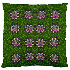 Star Over The Healthy Sacred Nature Ornate And Green Large Cushion Case (two Sides)