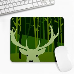 Forest Deer Tree Green Nature Large Mousepads