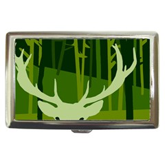 Forest Deer Tree Green Nature Cigarette Money Case