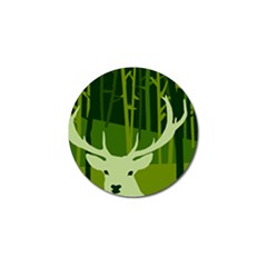 Forest Deer Tree Green Nature Golf Ball Marker