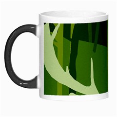 Forest Deer Tree Green Nature Morph Mugs by HermanTelo