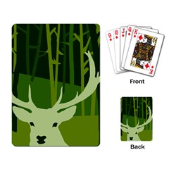 Forest Deer Tree Green Nature Playing Cards Single Design (rectangle)