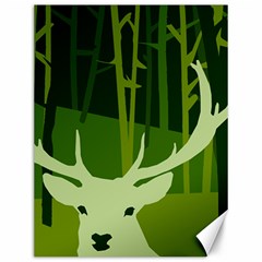 Forest Deer Tree Green Nature Canvas 12  x 16 