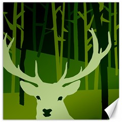 Forest Deer Tree Green Nature Canvas 20  X 20 