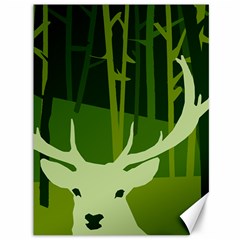 Forest Deer Tree Green Nature Canvas 36  X 48 