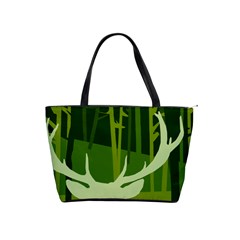 Forest Deer Tree Green Nature Classic Shoulder Handbag by HermanTelo