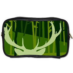 Forest Deer Tree Green Nature Toiletries Bag (one Side)