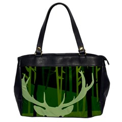 Forest Deer Tree Green Nature Oversize Office Handbag