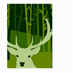 Forest Deer Tree Green Nature Large Garden Flag (two Sides)