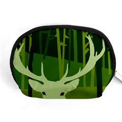 Forest Deer Tree Green Nature Accessory Pouch (medium)