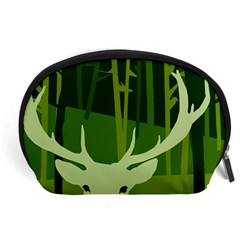 Forest Deer Tree Green Nature Accessory Pouch (large)