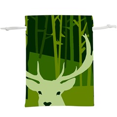 Forest Deer Tree Green Nature  Lightweight Drawstring Pouch (xl)