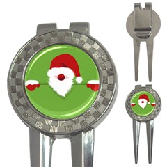 Santa Claus Hat Christmas 3-in-1 Golf Divots by Mariart