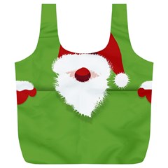 Santa Claus Hat Christmas Full Print Recycle Bag (xl) by Mariart