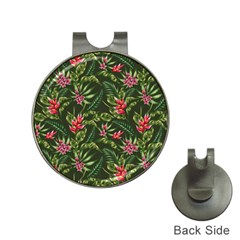 Tropical Flowers Hat Clips With Golf Markers by goljakoff