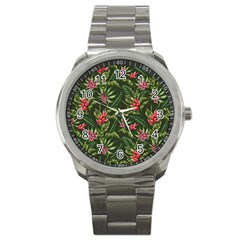 Tropical Flowers Sport Metal Watch by goljakoff