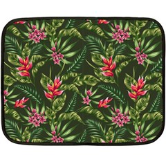 Tropical Flowers Double Sided Fleece Blanket (mini)  by goljakoff