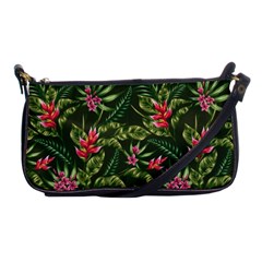 Tropical Flowers Shoulder Clutch Bag by goljakoff