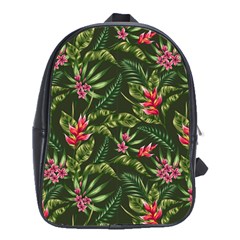 Tropical Flowers School Bag (xl) by goljakoff