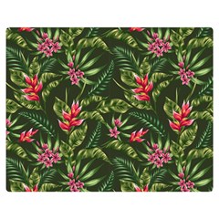 Tropical Flowers Double Sided Flano Blanket (medium)  by goljakoff