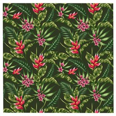 Tropical Flowers Wooden Puzzle Square by goljakoff