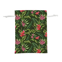 Tropical Flowers Lightweight Drawstring Pouch (m) by goljakoff