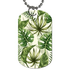 Green Leaves Dog Tag (one Side) by goljakoff