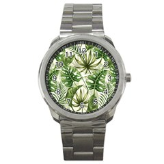 Green Leaves Sport Metal Watch by goljakoff