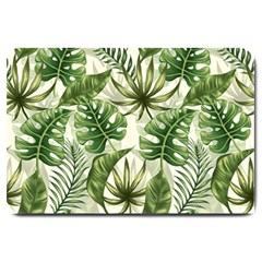 Green Leaves Large Doormat  by goljakoff