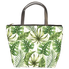 Green Leaves Bucket Bag by goljakoff