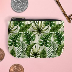 Green Leaves Mini Coin Purse by goljakoff